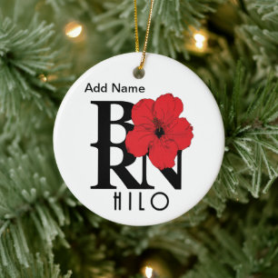 De Cerâmica NASCER Hilo Hawaii - Ornamento Personalizável