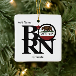 De Cerâmica NASCER Papais noeis Cruz Ornamento Personalizado