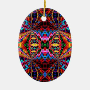 De Cerâmica Neon Psychedelic Abstrato Ornamento 2
