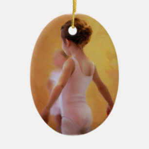 De Cerâmica No ornamento cor-de-rosa da bailarina