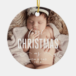 De Cerâmica Nosso primeiro Natal como o ornamento dos pais