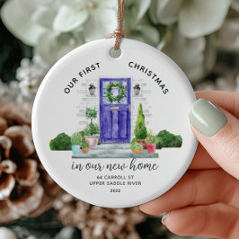 De Cerâmica Nosso Primeiro Natal Novo Ornamento Cerâmico da Ca