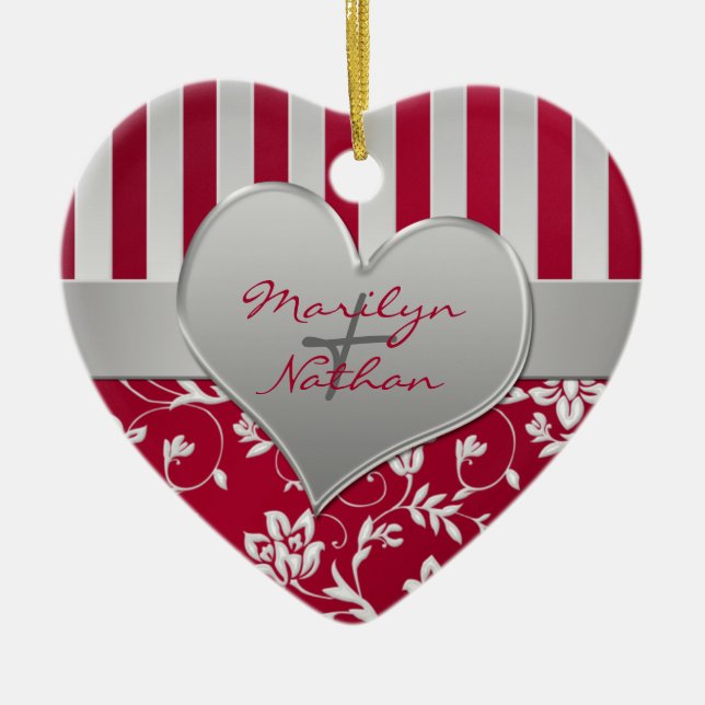 De Cerâmica Nosso primeiro ornamento da lembrança do Natal (Frente)