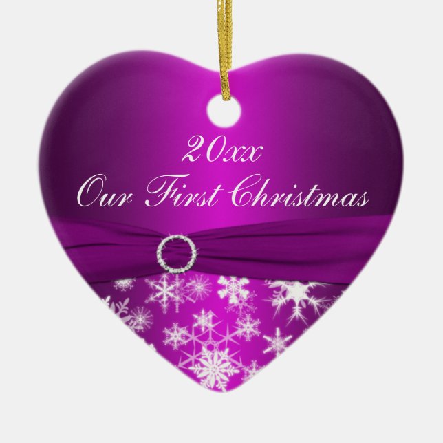 De Cerâmica Nosso primeiro ornamento da lembrança do Natal (Frente)
