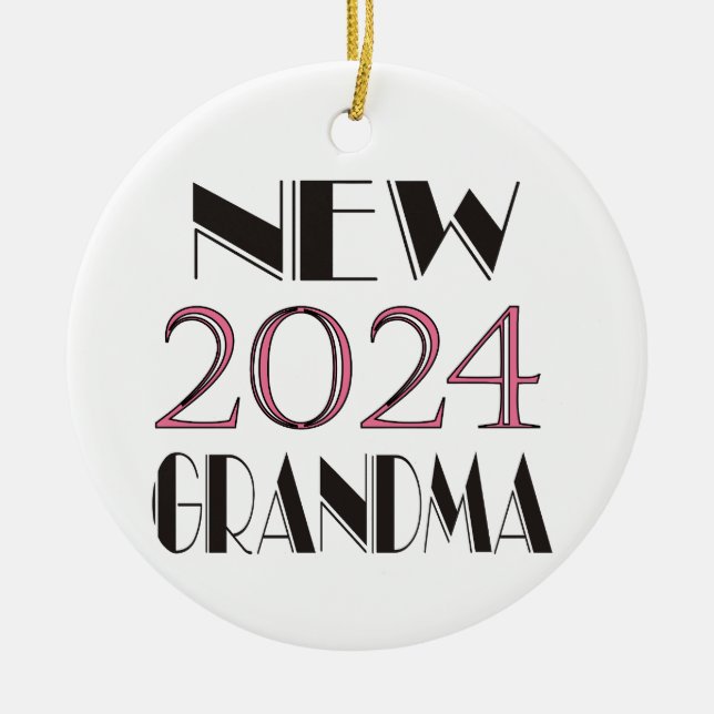 De Cerâmica Nova Ornamento da Vovó 2024 (Frente)