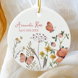 De Cerâmica Novo Ornamento do Bebê Aniversário