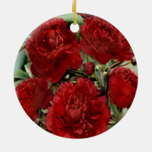 De Cerâmica O cravo vermelho floresce o ornamento