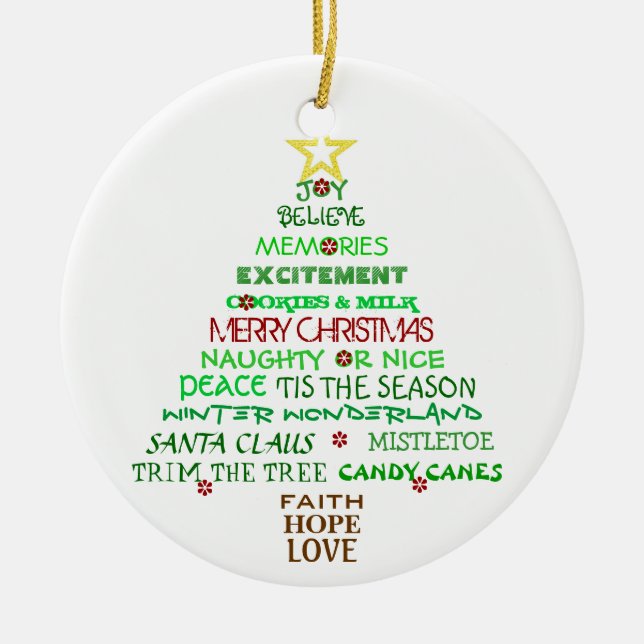 De Cerâmica O Natal exprime o ornamento da árvore (Frente)