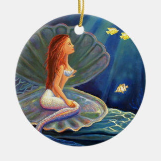De Cerâmica O ornamento da arte da sereia da parte superior