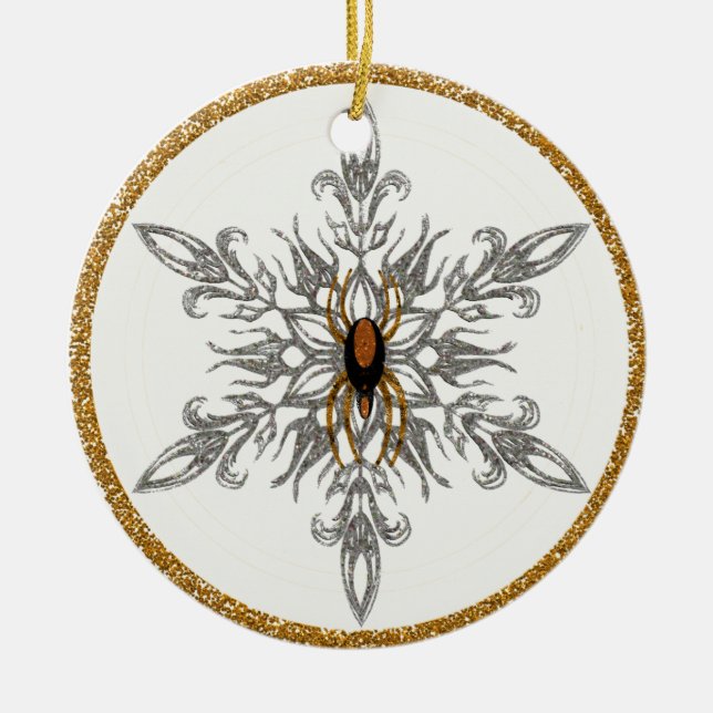 De Cerâmica O ornamento da legenda da aranha do Natal (Frente)