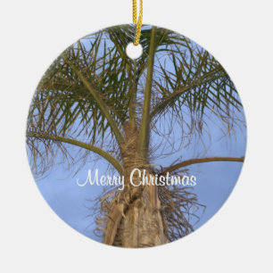 De Cerâmica O ornamento da palmeira do Feliz Natal PERSONALIZA
