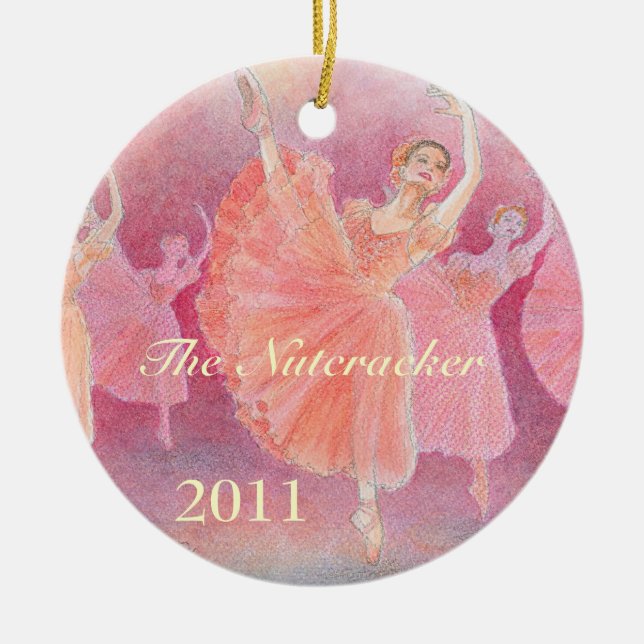 De Cerâmica O ornamento do balé do Nutcracker - comemorativo (Frente)