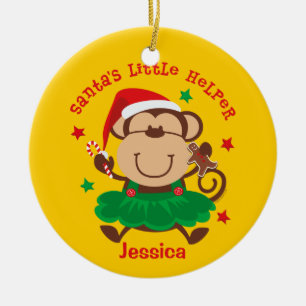 De Cerâmica O ornamento personalizado ajudante do papai noel