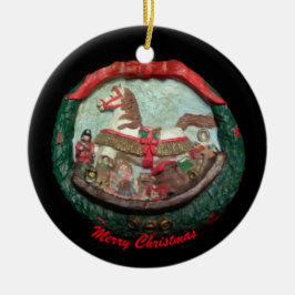 DE CERÂMICA O ORNAMENTO ROCKINGHORSE