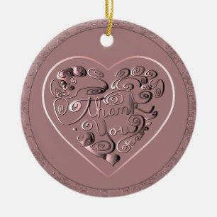 De Cerâmica Obrigado no ornamento rosa empoeirado
