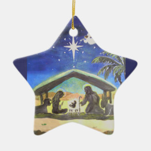 De Cerâmica Oh! Santo Ornamento da Estrela da Noite