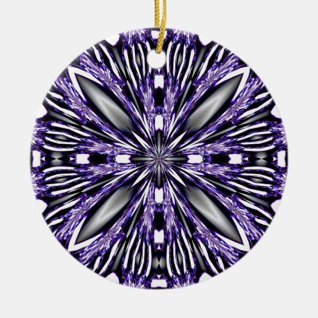 De Cerâmica Ornamento abstrato do roxo (Frente)