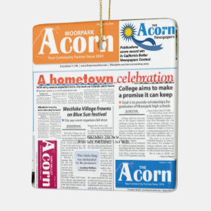 De Cerâmica Ornamento Acorn Cabeçalho Ambos Os Lados Impresso