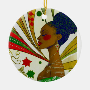 De Cerâmica Ornamento Afrocêntrico