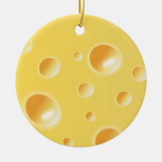 De Cerâmica Ornamento amarelo da textura do queijo suíço