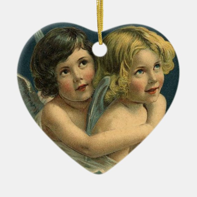 De Cerâmica ornamento Anjo Vitoriano (Frente)