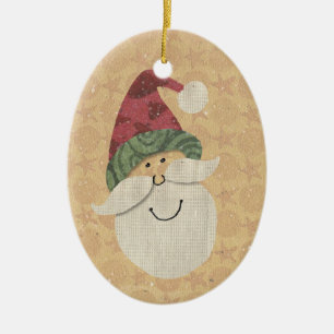 De Cerâmica Ornamento antiquado do papai noel