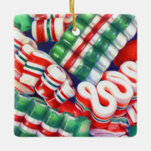 De Cerâmica Ornamento ao Quadrado Cerâmico do RIBBON CANDY