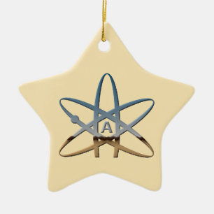 De Cerâmica Ornamento ateu da estrela do átomo