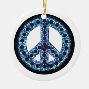 De Cerâmica Ornamento azul da paz