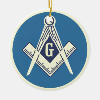 De Cerâmica Ornamento azul maçónico feito sob encomenda 2 do