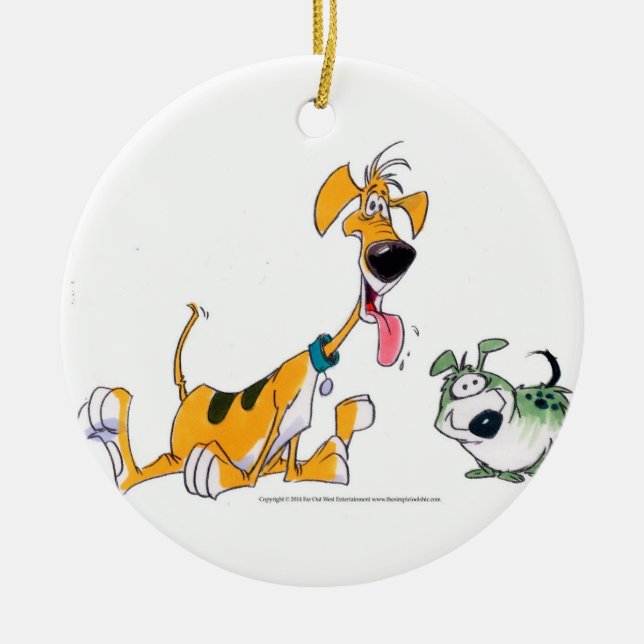 De Cerâmica Ornamento Barky do cão (Frente)