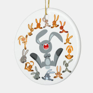 De Cerâmica Ornamento Bastante Cartoon Coelhos Mandala