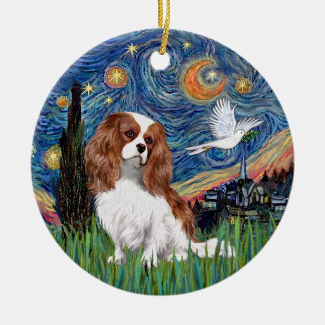 De Cerâmica Ornamento Blenheim Cavalier King Charles Spaniel (Frente)