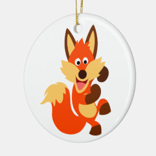 De Cerâmica Ornamento bonito do Fox dos desenhos animados da