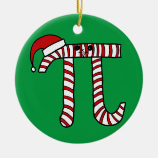 De Cerâmica Ornamento bonito do Pi do Natal (fundo verde)