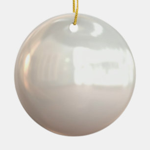 De Cerâmica Ornamento branco brilhante da bola