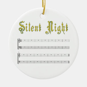 De Cerâmica Ornamento branco noturno silencioso