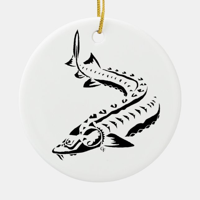 De Cerâmica Ornamento branco novo tribal (Frente)