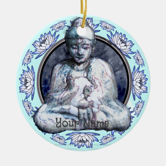 De Cerâmica ornamento Buda Respire (Frente)
