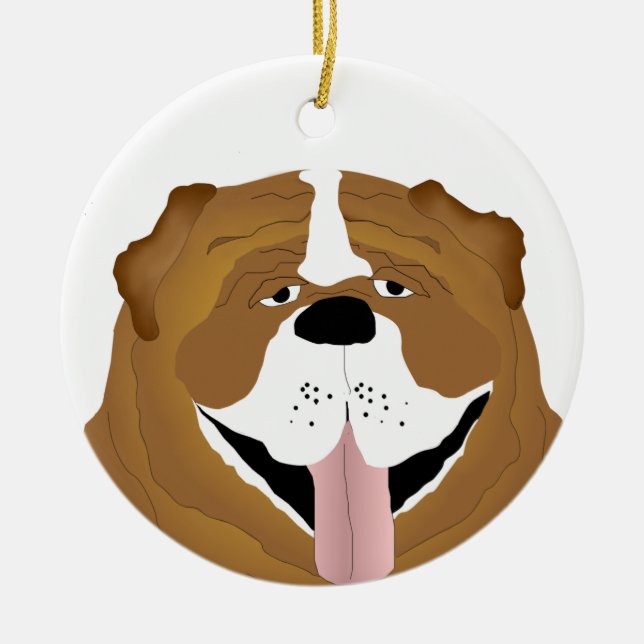 De Cerâmica Ornamento Bulldog (Frente)