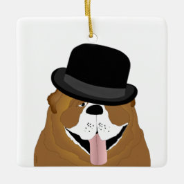 De Cerâmica Ornamento Bulldog