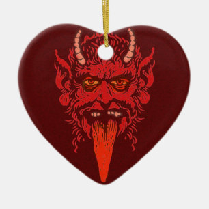 De Cerâmica Ornamento Cardíaco Krampus
