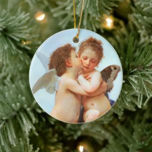 De Cerâmica Ornamento Casamento Cupido e Psyche