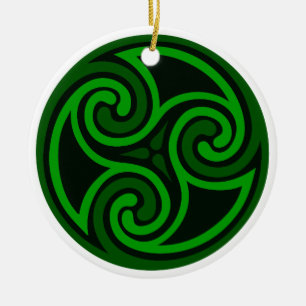 De Cerâmica Ornamento celta irlandês do redemoinho