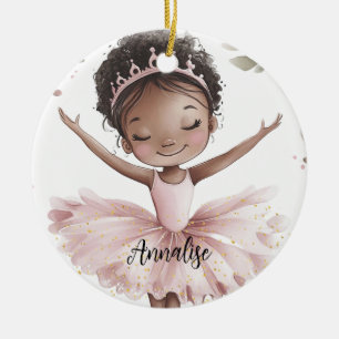 De Cerâmica Ornamento cerâmico afro-americano Ballerina