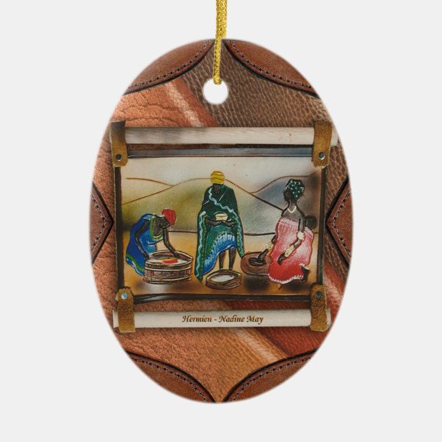 De Cerâmica ornamento cerâmico com dois gráficos (Frente)