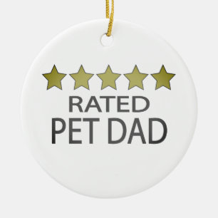 De Cerâmica Ornamento Cerâmico com Pai Pet Cinco Estrelas