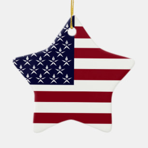 DE CERÂMICA ORNAMENTO CERÂMICO DA BANDEIRA AMERICANA