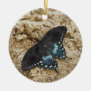 De Cerâmica ornamento cerâmico da borboleta