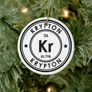 De Cerâmica Ornamento Cerâmico do Elemento Krypton